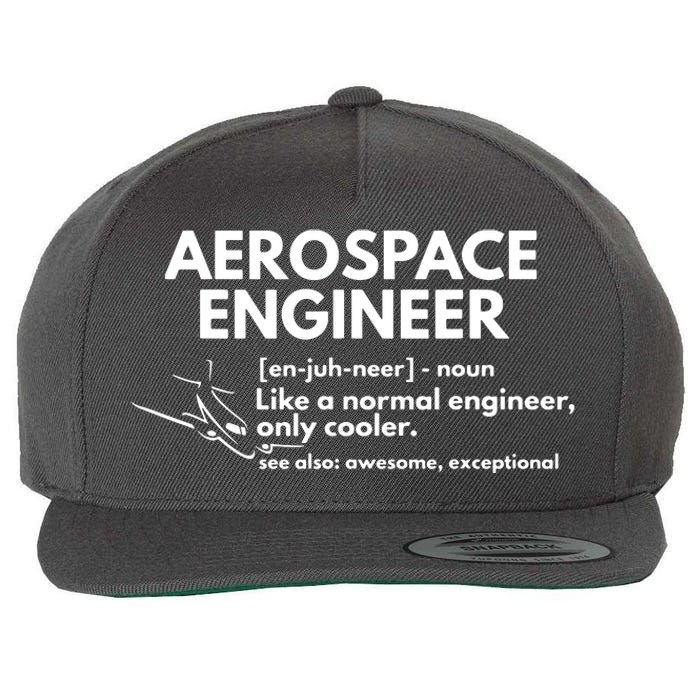 Aerospace Engineer Definition Funny Engineering Wool Snapback Cap