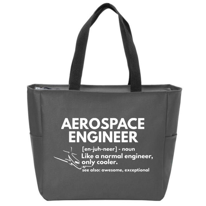 Aerospace Engineer Definition Funny Engineering Zip Tote Bag