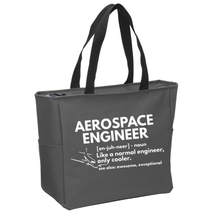 Aerospace Engineer Definition Funny Engineering Zip Tote Bag