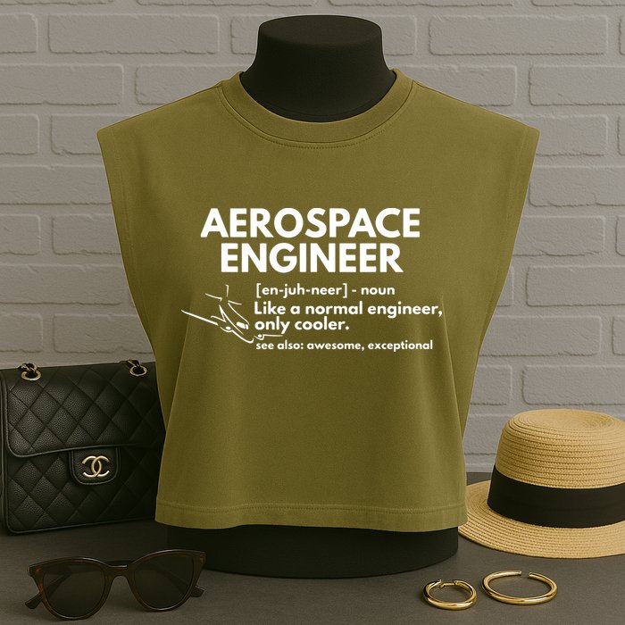 Aerospace Engineer Definition Funny Engineering Garment-Dyed Women's Muscle Tee