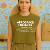 Aerospace Engineer Definition Funny Engineering Garment-Dyed Women's Muscle Tee