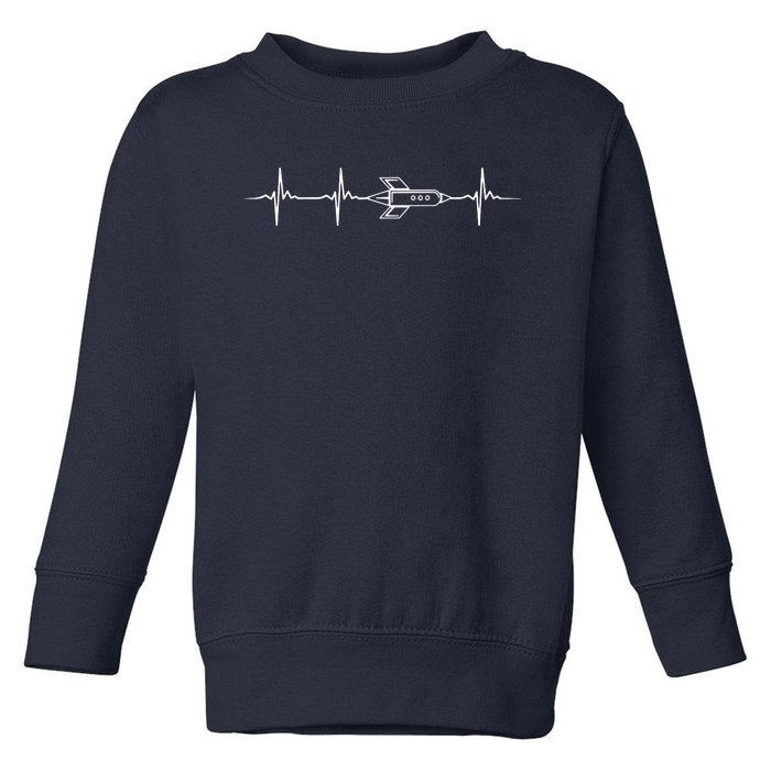 Aerospace Engineering Design Great Rocket Heartbeat Toddler Sweatshirt