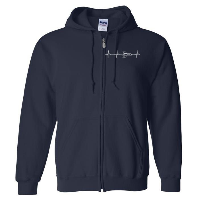 Aerospace Engineering Design Great Rocket Heartbeat Full Zip Hoodie