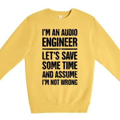 Audio Engineer Distressed Funny Sound Guy Premium Crewneck Sweatshirt