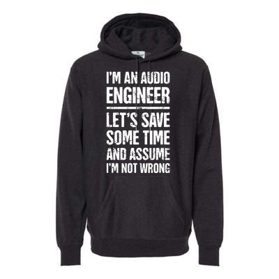 Audio Engineer Distressed Funny Sound Guy Premium Hoodie