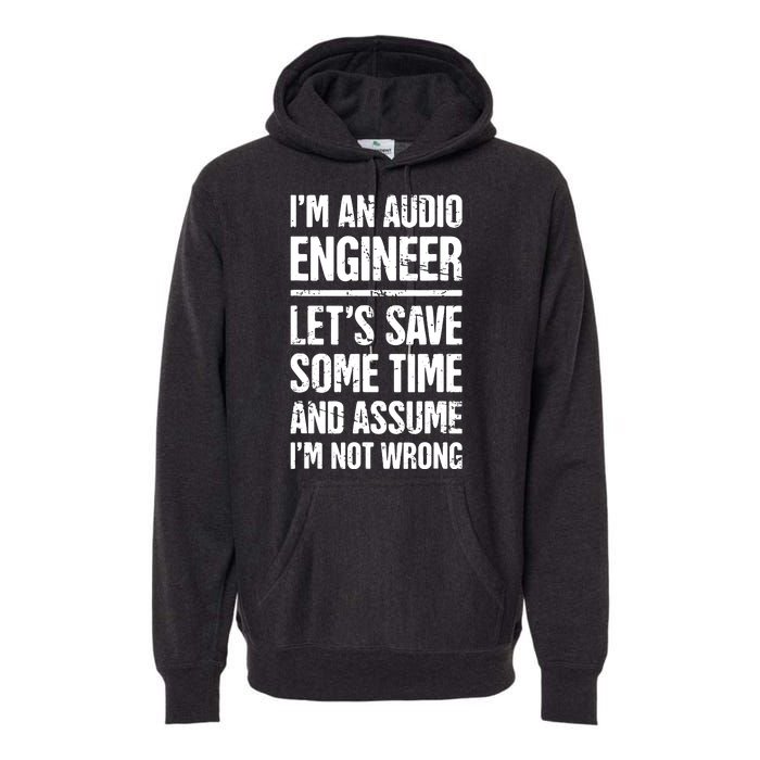 Audio Engineer Distressed Funny Sound Guy Premium Hoodie