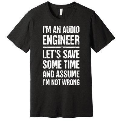 Audio Engineer Distressed Funny Sound Guy Premium T-Shirt