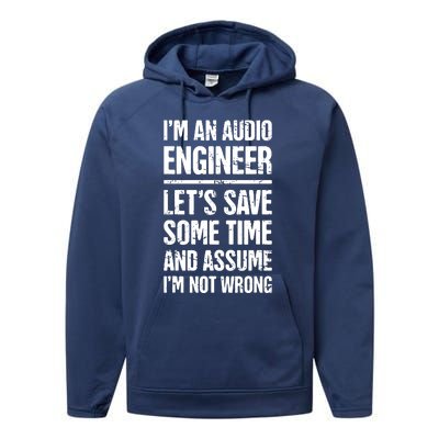 Audio Engineer Distressed Funny Sound Guy Performance Fleece Hoodie