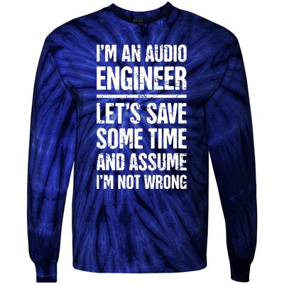 Audio Engineer Distressed Funny Sound Guy Tie-Dye Long Sleeve Shirt