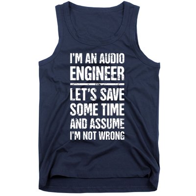 Audio Engineer Distressed Funny Sound Guy Tank Top