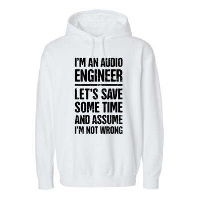 Audio Engineer Distressed Funny Sound Guy Garment-Dyed Fleece Hoodie