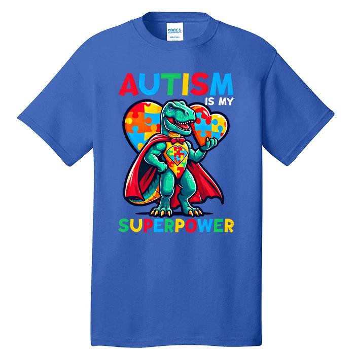 Autism Embrace Differences Dinosaur Trex Cute Puzzle Gift Tall T-Shirt