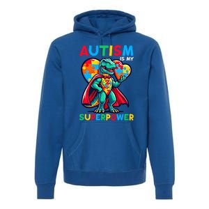 Autism Embrace Differences Dinosaur Trex Cute Puzzle Gift Premium Hoodie