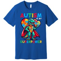 Autism Embrace Differences Dinosaur Trex Cute Puzzle Gift Premium T-Shirt