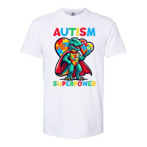 Autism Embrace Differences Dinosaur Trex Cute Puzzle Gift Softstyle CVC T-Shirt