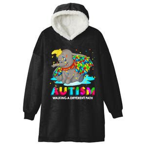 Autism Elephant Dumbo Walking A Different Path Autism Hooded Wearable Blanket