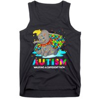 Autism Elephant Dumbo Walking A Different Path Autism Tank Top