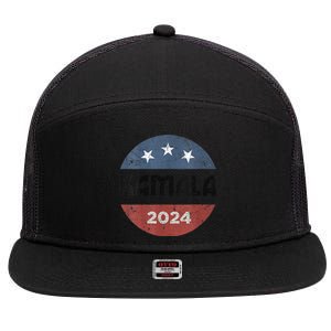 America Election Democrats Vote Harris 2024 President 7 Panel Mesh Trucker Snapback Hat