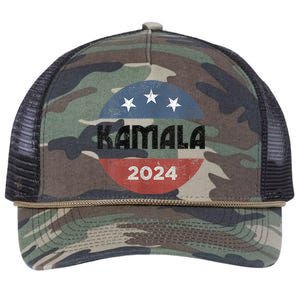 America Election Democrats Vote Harris 2024 President Retro Rope Trucker Hat Cap