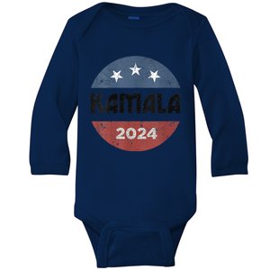 America Election Democrats Vote Harris 2024 President Baby Long Sleeve Bodysuit