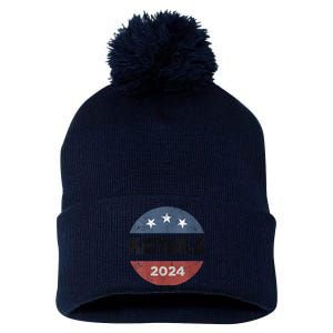 America Election Democrats Vote Harris 2024 President Pom Pom 12in Knit Beanie