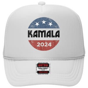 America Election Democrats Vote Harris 2024 President High Crown Mesh Back Trucker Hat