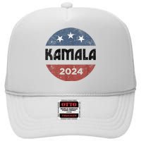 America Election Democrats Vote Harris 2024 President High Crown Mesh Back Trucker Hat