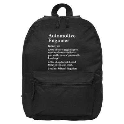 Automotive Engineer Definition For Auto Engineering Student 16 in Basic Backpack