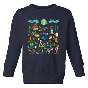 Alphabet Earth Day Every Day Abcs Save Planet Teacher Toddler Sweatshirt