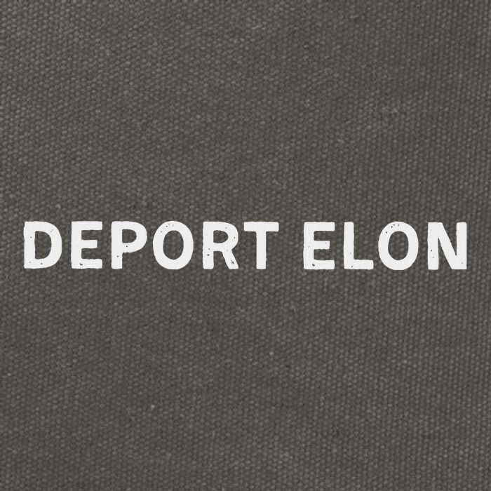 Anti Elon Deport Elon Fck Elon Cotton Canvas Backpack
