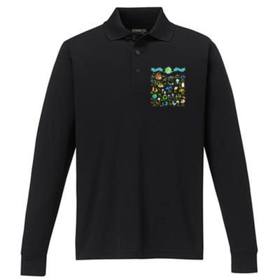 Alphabet Earth Day Every Day ABCs Save Planet Teacher Performance Long Sleeve Polo