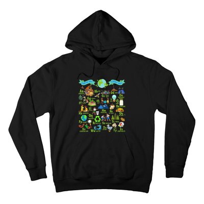 Alphabet Earth Day Every Day ABCs Save Planet Teacher Hoodie