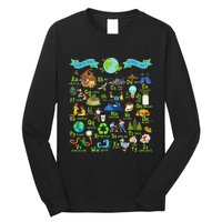 Alphabet Earth Day Every Day ABCs Save Planet Teacher Long Sleeve Shirt