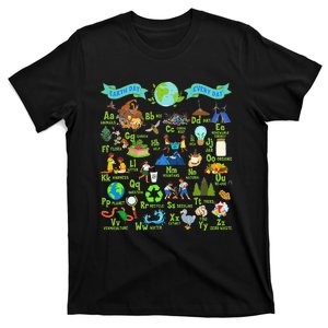 Alphabet Earth Day Every Day ABCs Save Planet Teacher T-Shirt