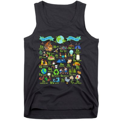 Alphabet Earth Day Every Day ABCs Save Planet Teacher Tank Top