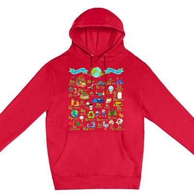 Alphabet Earth Day Every Day ABCs Save Planet Teacher Premium Pullover Hoodie