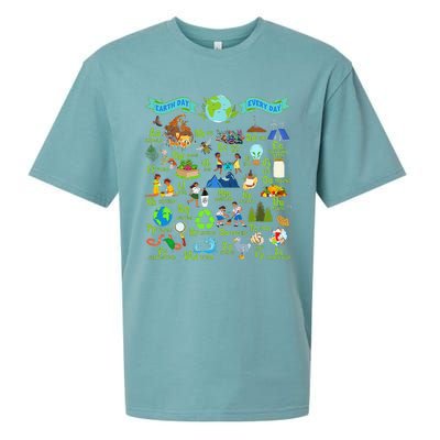 Alphabet Earth Day Every Day ABCs Save Planet Teacher Sueded Cloud Jersey T-Shirt