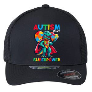 Autism Embrace Differences Dinosaur Trex Cute Puzzle Gift Flexfit Unipanel Trucker Cap