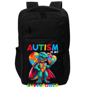 Autism Embrace Differences Dinosaur Trex Cute Puzzle Gift Impact Tech Backpack