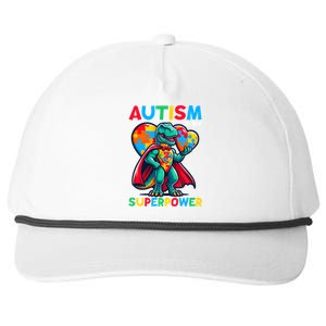 Autism Embrace Differences Dinosaur Trex Cute Puzzle Gift Snapback Five-Panel Rope Hat