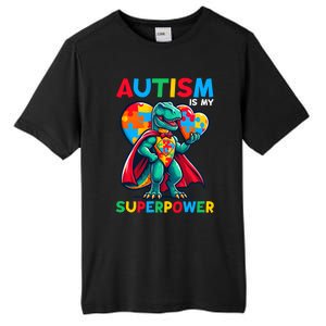 Autism Embrace Differences Dinosaur Trex Cute Puzzle Gift Tall Fusion ChromaSoft Performance T-Shirt