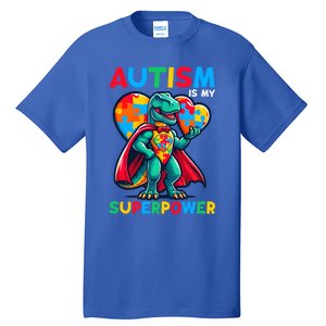 Autism Embrace Differences Dinosaur Trex Cute Puzzle Gift Tall T-Shirt