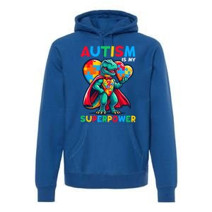 Autism Embrace Differences Dinosaur Trex Cute Puzzle Gift Premium Hoodie