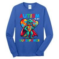 Autism Embrace Differences Dinosaur Trex Cute Puzzle Gift Tall Long Sleeve T-Shirt