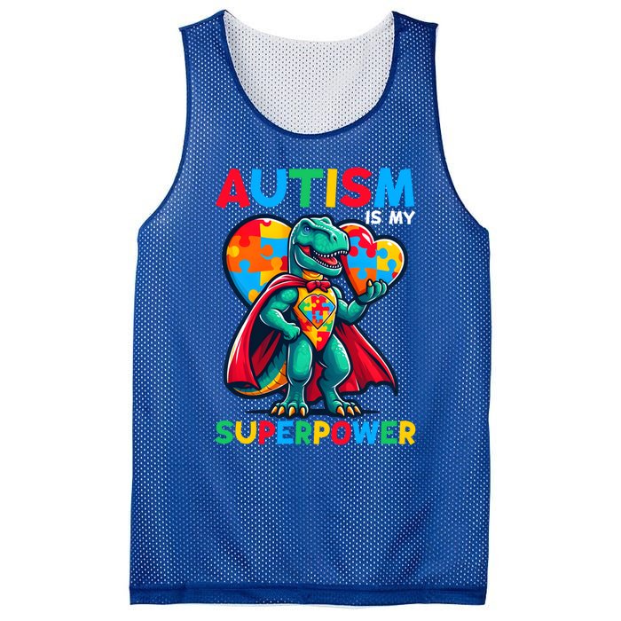 Autism Embrace Differences Dinosaur Trex Cute Puzzle Gift Mesh Reversible Basketball Jersey Tank