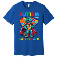 Autism Embrace Differences Dinosaur Trex Cute Puzzle Gift Premium T-Shirt