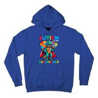 Autism Embrace Differences Dinosaur Trex Cute Puzzle Gift Tall Hoodie