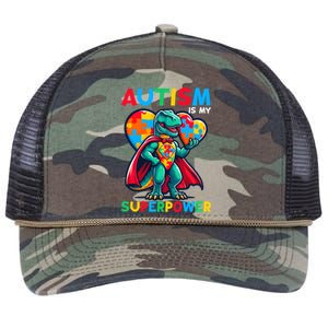 Autism Embrace Differences Dinosaur Trex Cute Puzzle Gift Retro Rope Trucker Hat Cap