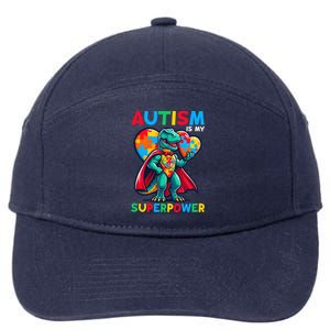 Autism Embrace Differences Dinosaur Trex Cute Puzzle Gift 7-Panel Snapback Hat