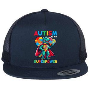 Autism Embrace Differences Dinosaur Trex Cute Puzzle Gift Flat Bill Trucker Hat